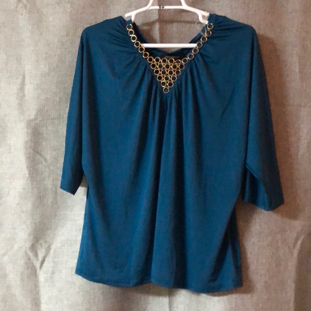 Ashley Stewart Teal Top